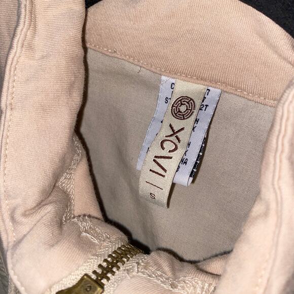 XCVI Beige Cream Color Block Full Zip Lightweight Jacket Women's Size Small - Picture 4 of 6